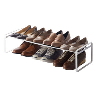 Yamazaki Home Adjustable Shoe Rack, Spacesaving Storage Solution, Steel, Expandable, Stackable