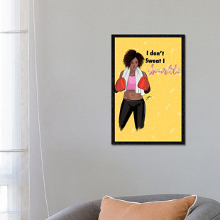 LARK MANOR I Dont Sweat I Sparkle by Rongrong DeVoe - Floater Frame Gallery-Wrapped Canvas Giclée on Canvas