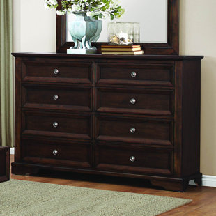HOMELEGANCE Eunice 8 Drawer 59" W Double Dresser