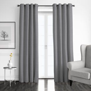 6IX TAILORS FINE LINENS Elsie Linen Look Grommet Drapery Panels Pair