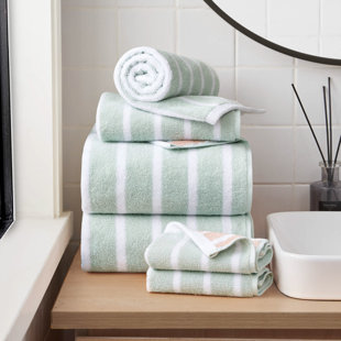 Lucky Brand Reversible Stripe Bath Towels 6-Piece