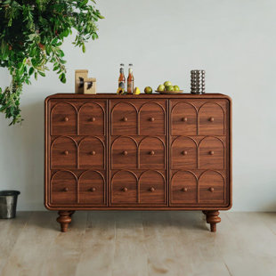 ATTA AVENUE French Retro Accent Cabinet Solid Wood Accent Cabinet