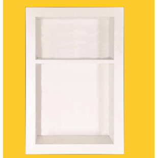 MANGO TILE Full body shower Marble Niche Pure White Double Shelf 16"x24"(1 Pieces Per Box)