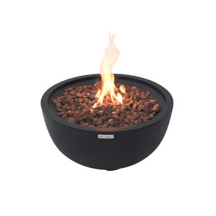 ELEMENTI Jefferson 26" Round Outdoor Concrete Fire Bowl - Modeno