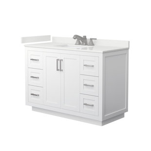 WYNDHAM COLLECTION Miranda 48" Freestanding Single Bathroom Vanity with Quartz Top