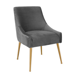 CORRIGAN STUDIO® Saven Pleated Velvet Upholstered Side Chair