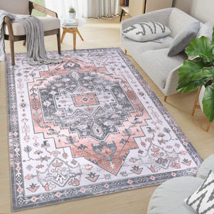 BABEVY Washable 9X12 Rug For Living Room Boho Vintage Rug