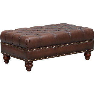 HYDELINE Leather Ottoman