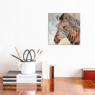 HYKKON Leinwandbild Paint Splash Zebra von Nan