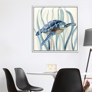 HOUSE OF HAMPTON 'Fish in Seagrass I' Painting on Canvas