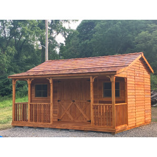 CEDARSHED Ranchhouse 16 ft. W x 14 ft. D Western Red Cedar Wood Storage Shed