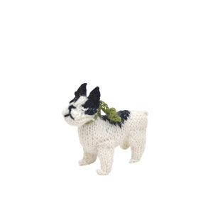 Arcadia Home French Bulldog Hand-Knit Ornament