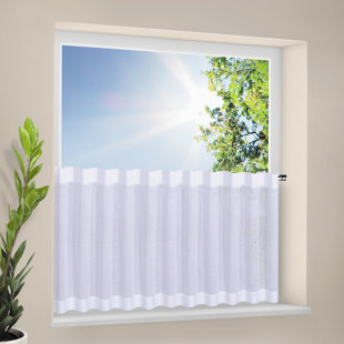 MARLOW HOME CO. 205 cm breiter Küchenvorhang Tailored in Weiß