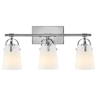 Hinkley Foster 3-Light Bath Vanity with Etched Opal Shades