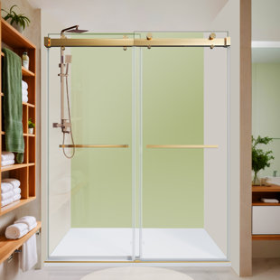 I-HOMARE 76'' - W x 76'' H Door Shower Door with Upgraded Crashproof System Technology