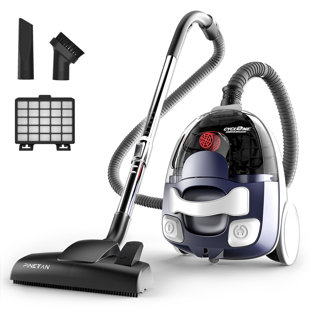 ROOMIETEC PINETAN DoubleDown Canister Vacuum Cleaner UC601, Bagless, Duo HEPA Filter, Auto Rewind, Corded 800W
