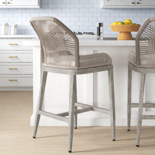 BEACHCREST HOME™ Lamontagne Counter Stool with Metal Frame (Set of 2)