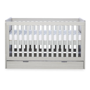 ICKLE BUBBA Pembrey Cot Bed, Under Drawer and Premium Sprung Mattress