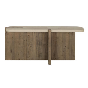CLASSIC HOME Dillon Reclaimed Pine 70" Console Table Natural/Weathered Chalk