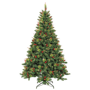 JECO INC. 7' Lighted Pine Christmas Tree