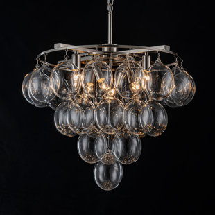 MERCER41 Yader 8 - Light Dimmable Bubble Glass Chandelier