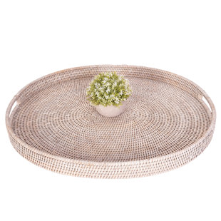 Artifacts Trading Company Oval Ottoman Tray With Cutout Handles