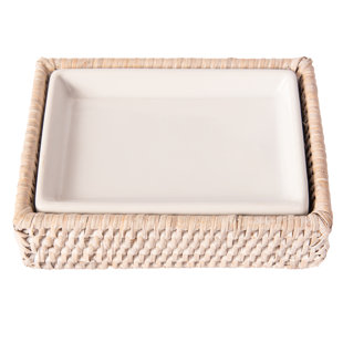 Artifacts Trading Company Rectangular Soap Dish With Ceramic Insert