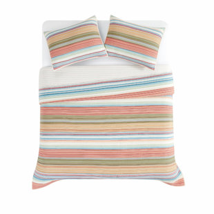 Oceanfront Resort Palm Beach Yarn Dye Stripe Quilt Set