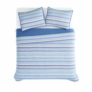 Oceanfront Resort Clearwater Yarn Dye Stripe Quilt Set