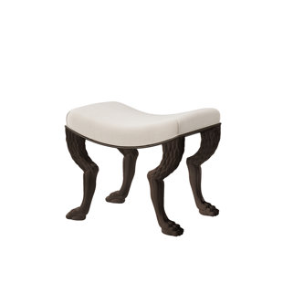 THEODORE ALEXANDER Nob Solid Wood Accent Stool