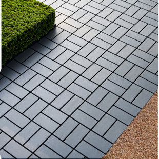 BEST ROBE EVER 44-PackWaterproof Interlocking Deck Tiles,12"x12", All-Weather Patio & Balcony Flooring, Easy Install, Grey