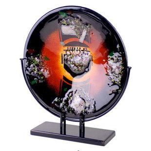 JASMINE ART GLASS Glass Decorative Plate