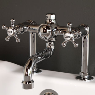 STROM PLUMBING BY SIGN OF THE CRAB Double Handle Deck Mounted Clawfoot Tub Faucet Trim