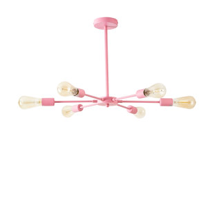 ANGELOHOME angelo:HOME Lane 6 Light Modern Spoke Chandelier in Multiple Color-ways