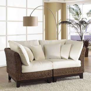 PANAMA JACK SUNROOM Sanibel 63" Round Arm Modular Loveseat