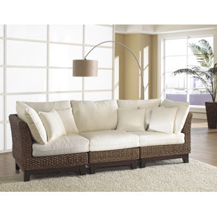 PANAMA JACK SUNROOM Sanibel 94.5" Round Arm Modular Sofa