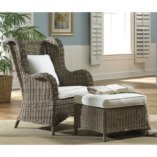 PANAMA JACK SUNROOM Exuma Rattan Wingback Chair