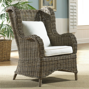 PANAMA JACK SUNROOM Exuma Rattan Wingback Chair