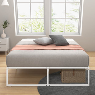 ZIPCODE DESIGN Corbe Modern Metal Bed Frame with Heavy Duty Steel Slat Support