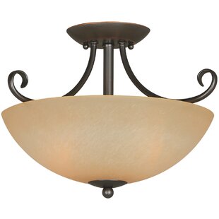 HARDWARE HOUSE Berkshire Glass Semi Flush Mount