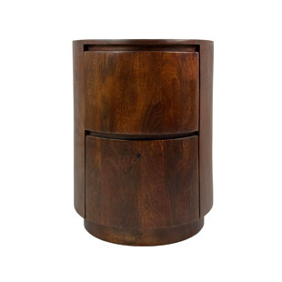 LOON PEAK® Hanady Solid Wood 2 - Drawer End Table