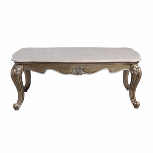 FLEUR DE LIS LIVING Kaelin Marble Top Single Coffee Table