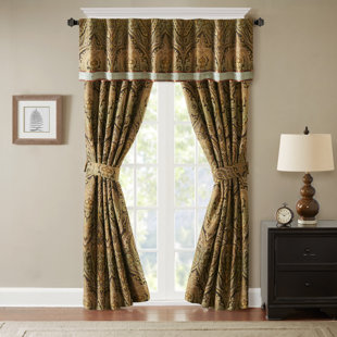 HAMPTON HILL Canovia Springs Damask Room Darkening Curtain Panel