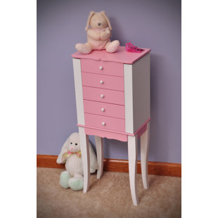 HARRIET BEE Rivka 12'' Wide Freestanding Jewelry Armoire with Mirror
