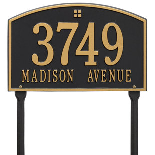 WHITEHALL PRODUCTS Cape Charles 2-Line Lawn Address Sign