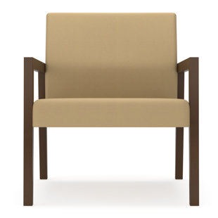 LESRO Brooklyn Waiting Reception Lounge Chair Wood Frame