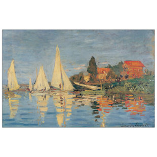 LONGSHORE TIDES Claude Monet - No Frame Print on Wood