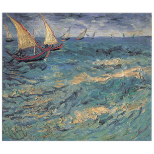 LONGSHORE TIDES Vincent Van Gogh - No Frame Print on Wood