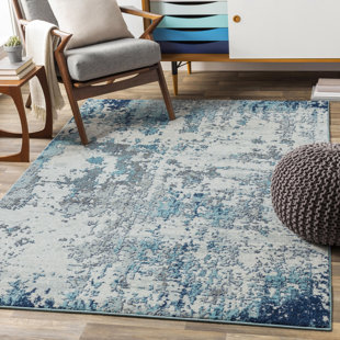BLUE ELEPHANT Wyona Power Loom Dark Blue/White/Charcoal Rug