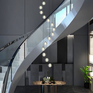 CHACIVAGARHSPACE CO., LTD 14-Light Dimmable Real Crystal Bubble Globe Clusters Chandelier (Bulbs Included)